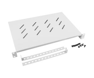 Bandeja fija metálica Lanberg AK-1004-S para rack 1U, 25kg, 483x300mm gris