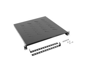 Bandeja fija metálica Lanberg AK-1005-B 1U 19" 25kg para rack fondo 800mm negra