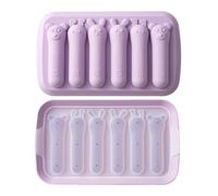 Bandeja flexible de silicona para hornear de 6 cavidades, utensilio de cocina multiusos | perfecto para salchichas caseras en moldes de escala