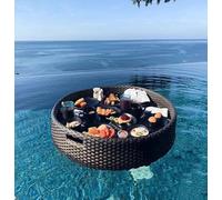 Bandeja flotante de desayuno para piscina, lujosa cesta de sandía para té de la tarde, comedor al aire libre, fiestas, fotografía de boda, perfecta para comidas y reuniones al aire libre