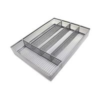Bandeja for cubiertos de malla de 5 compartimentos de acero al carbono