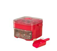 Bandeja for cubitos de hielo de 2 capas con tapa, gran capacidad, ahorro de espacio for uso diario en congeladores pequeños,For Home Kitchen Use(Red)