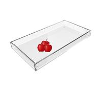 Bandeja for fotografía, Tanque de Agua Transparente, Caja de Almacenamiento de cosméticos portátil, 10 cm de Altura for comerciales, cosméticos, Flores, Joyas(60x40x15cm/23.6x15.8x5.9in)