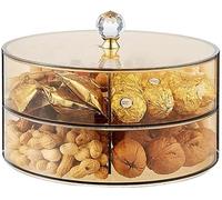 Bandeja for servir frutas secas Bandeja for refrigerios Dispensador de refrigerios Plato for refrigerios de postre Bandeja central de mesa decorativa Bandeja for frutas secas con tapa Caja sellada Ban