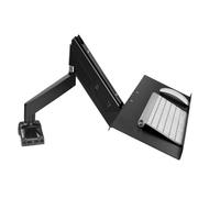 Bandeja for teclado con orificios de montaje 孔距 de 100x100 mm, adecuada for trabajos de bricolaje Soporte for teclado con fijación de brazo for soporte de monitor(Wall mount type)