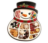 Bandeja Fruta Navidad Bandeja Decorativa Dividida para Postres y Frutas | Tabla Navideña de Embutidos Para queso frutos secos aperitivos fiesta navideña reunión familiar mesa de comedor A