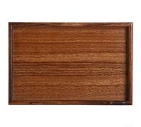 Bandeja funcional de madera de nogal para servir té, café, postres y frutas con una estética minimalista que combina con varios temas de decoración (30 x 20 x 2,6 cm)