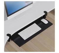 Bandeja giratoria ajustable para teclado y mouse debajo del escritorio, abrazadera deslizante de 45° para una comodidad ergonómica, accesorio de computadora negro para configuración de oficina en casa