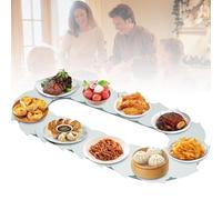 Bandeja giratoria de 360° ajustable antideslizante para alimentos, ideal para comedor y fiestas, reutilizable, accesorio de mesa de comedor de 360 grados, perfecto para entretenimiento