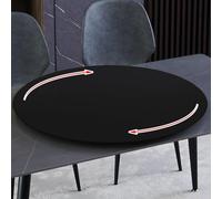 Bandeja giratoria de bambú Lazy Susan de 26 pulgadas, organizador redondo negro para cocina, comedor, fiestas, giro suave, duradero y respetuoso con el medio ambiente