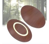 Bandeja giratoria de madera de 30 pulgadas para servir, con giro de 360 grados, ideal para cocinas, hoteles y restaurantes. Fácil de instalar y limpiar (color: nogal, tamaño: 80 cm (caoba, 90 cm