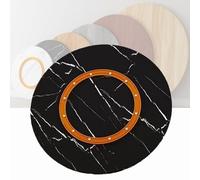 Bandeja giratoria de madera maciza Lazy Susan de 90 cm para cocina, ideal para servir y nizar, rayas negras, disponible en tamaños de 50 76 y 40 pulgadas.
