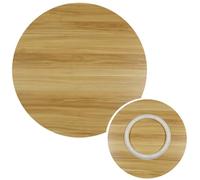 Bandeja giratoria de Madera marmolada para Mesa de Comedor, Bandeja para Servir, Organizador Redondo Extragrande de 48 Pulgadas (Natural, 120 cm (50 Pulgadas))