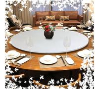 Bandeja giratoria Grande de 76 cm para Mesa de Comedor, Cocina, hogar, Bandeja giratoria de Madera, Organizador de Mesa Redondo, 6 Colores (Blanco, 50 cm)