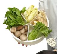 Bandeja giratoria para aperitivos, 5 compartimentos, bandeja organizadora de almacenamiento de frutas | Bandeja giratoria dividida para servir - para, entretenimiento, picnics, camping