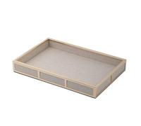 Bandeja Grande de Cuero Beige para Guardar artículos de Escritorio, Ideal para Guardar Joyas, Relojes, Llaves, Controles remotos y teléfonos móviles. ¡Accesorio de Viaje
