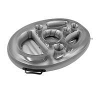 Bandeja hinchable para piscina, estante flotante de 71 x 56 cm, soporte para bebidas con 8 zonas de almacenamiento para vasos, latas de aperitivos, teléfono móvil, PVC reforzado, para playa, lago