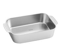 Bandeja Horno Acero Inoxidable, Bandejas Acero Inoxidable con Asas Laterales Dobles para Pescado a la Plancha, Horneado y al Vapor(45x27x6 cm/18x11x2 in)