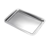 Bandeja Horno Acero Inoxidable, Bandejas para Servir Comida, Solo 2cm de Profundidad, para Exhibición Comercial de Ensaladas y Productos Horneados(45 x 35 cm/18 x 14 in)