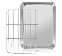 Bandeja Horno con Rejilla 23.5 x 17.5 x 2.5cm, Mini Rejilla Horno Universal