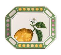 Bandeja Idyllia, Porcelana, Motivo de impresión de cristal, limón, Pequeña, Multicolor OS