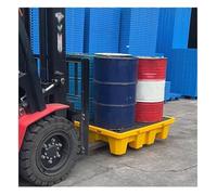 Bandeja industrial de contención de derrames de petróleo, plataforma de recogida de tambor de 90 litros con drenaje, bandeja modular de contención de derrames para garaje y sótano, polietileno
