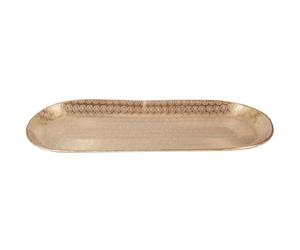 Bandeja Jasur oriental de aluminio, 45 cm, té marroquí dorado, decoración de oro en la mesa