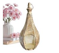 Bandeja Lámpara Marroquí - 30 Cm Portavelas Hueco, Candelabro Decorativo, Linterna Metal | Soporte Vintage para Exterior Patio Boda Navidad Chimenea Acción De Gracias Salón Y Casa Campo