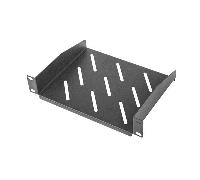 Cajón metálico Lanberg AK-1012-B para rack 1U 10", 254x180mm, carga 20kg, negro