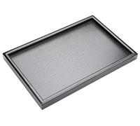 Bandeja Madera Rectangular Bandeja Negra Bandejas para Servir Comida Bandeja de Madera Tabuleiro Comida Bandeja Cocina para Comida Café Té Desayuno(30 x 20 x 2 cm)