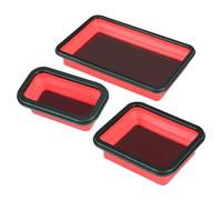 Bandeja magnética para tornillos, juego de 3 soportes magnéticos, de clasificación plegable para taller y reparación de automóviles