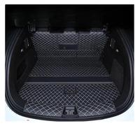 Bandeja Maletero para BYD para Sealion 7 Sea Lion 07 24 25 Alfombrilla Maletero Coche Revestimiento Trasero Bandeja Alfombra Cuero Carga Protector Alfombrillas Cubremaletero(Black Beige Half)