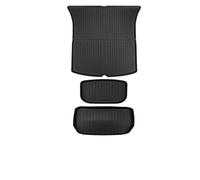 Bandeja Maletero para Tesla para Modelo Y 2024-2021 Revestimientos Carga 3D TPE Alfombra Suelo Inodoro Esteras Maletero(3pcs Trunk mats,LHD)