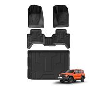 Bandeja Maletero RHD para GWM para Tank 300 24 25 Alfombrillas Piso Automóvil con Volante Derecha Revestimiento Carga Maletero/Respaldo TPE 3D Cubremaletero(RHD 4PCS)