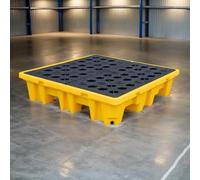 Bandeja modular antiderrames - Plataforma de polietileno for bidones de 1, 2 y 4, a prueba de fugas, for bidones de aceite y productos químicos, antideslizante, duradera y apilable(50 * 36 * 10cm)