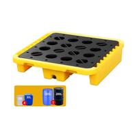 Bandeja modular de contención de derrames de petróleo, palé antifugas para prevención y control de derrames de tambor, solución industrial de gestión de derrames