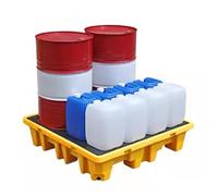 Bandeja modular industrial de contención de derrames, plataforma robusta para almacenamiento de productos químicos, cumple con la EPA, solución duradera y versátil para un manejo seguro de productos