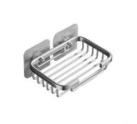 Bandeja montada con ventosa, un complemento esencial para cualquier configuración moderna de baño (plata brillante)
