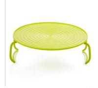 Bandeja multifuncional para microondas, estante plástico que ahorra espacio para cocinar de doble capa en microondas (C)