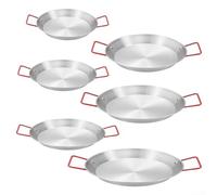 Bandeja multiusos de acero inoxidable para aperitivos, sartén para paellera (22 cm)