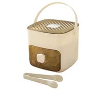 Bandeja multiusos de silicona antiadherente con botón pulsador para cubitos de, moldes de de fácil liberación con y recipiente para uso en congelador, bandeja de presión para liberar
