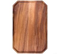 Bandeja octogonal de estilo tradicional japonés tallada en madera de nogal para uso ceremonial de té, servicio diario de postres y exhibición decorativa de frutas (D)