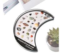 Bandeja - Organizador de Colección de Gemas en Forma de | Expositor Minerales | para Espiritual, Decoración Interior Y del Estrés