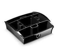 Bandeja organizadora cep con 9 compartimentos poliestireno color negro especial para snacks 205x216x68 mm