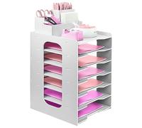 Bandeja Organizadora de 7 Niveles, Organizador de Papel A4 de Oficina, Bandeja de Archivo de Papel de Madera para Escritorio de Oficina, Organizador de Escritorio A4