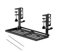 Bandeja Organizadora de Cables Bajo Escritorio - Montaje con Abrazadera Metálica de 39,7 cm Sin Perforar,Bandeja Portacables para Escritorio,Para Dormitorio Salón Hogar Apartamento Oficina Cibercafé