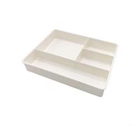 Bandeja organizadora de cajón de escritorio con 4 compartimentos para suministros de oficina, maquillaje, joyería, clasificación, caja de almacenamiento, divisor de inserción, organización del hogar