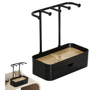 Bandeja organizadora de joyas, estante para collares - Elegante bandeja de escritorio con soporte para joyas - Cajón de almacenamiento de collares multifuncional para escritorio, tocador, dormitorio