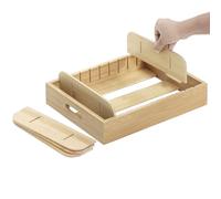 Bandeja organizadora de madera, de almacenamiento separadora extraíble, de exhibición de madera, para recetas, cocina, escritorio, baño, maquillaje, oficina, gabinete de arte