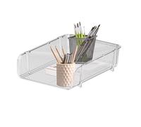 Bandeja Organizadora De Papel,Organizador de Escritorio Apilable Transparente | Portadocumentos para Correspondencia | para Hogar Escuela Colegio Residencia Estudiantil Apartamento Encimera Gabinete